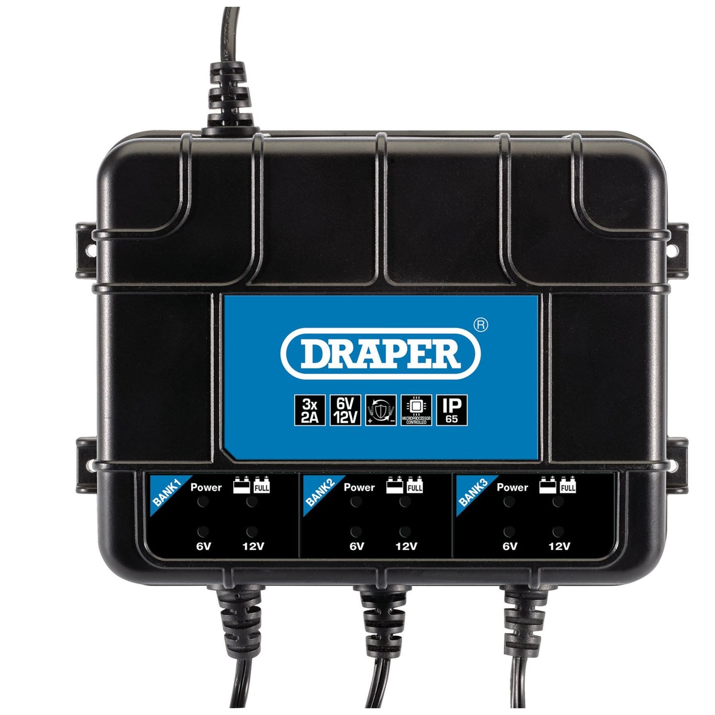 Draper 6V/12V 3 Bank Charger Station BCPB32 - 53172