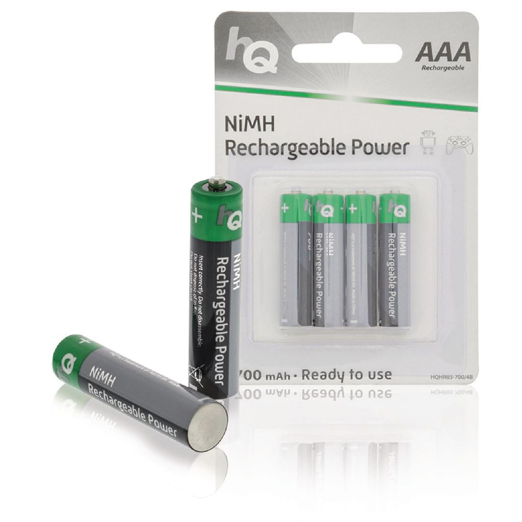 HQ Rechargeable NiMH AAA battery 700 mAh, 4-blister - BANM7HR034B