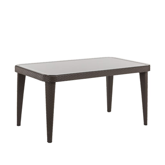 Sealey Dellonda Outdoor Dining Table Weather Resistant Glass Table 90x150cm DG206
