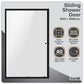 Baridi Sliding Shower Door 1000 x 1850mm, 6mm Tempered Glass, Reversible - Black