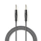 Nedis Unbalanced Audio Cable 6.35mm Male to 6.35mm Male 10m Grey COTG23000GY100