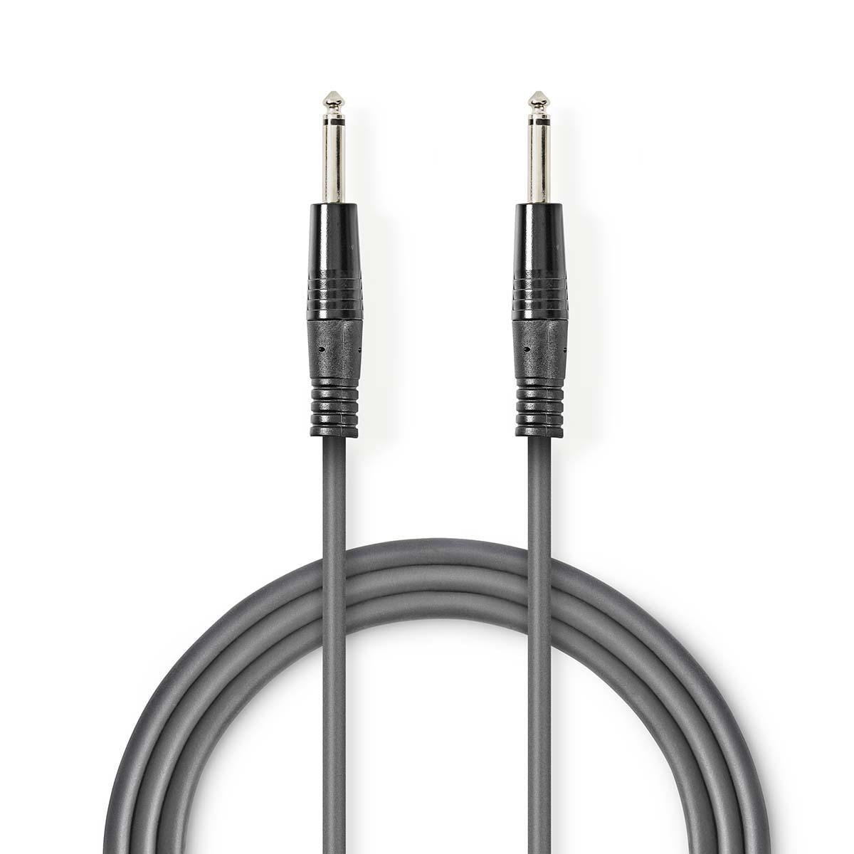 Nedis Unbalanced Audio Cable 6.35mm Male to 6.35mm Male 10m Grey COTG23000GY100