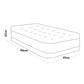 Sealey Dellonda, Single, Inflatable High Raised Flocked Air Bed, with Removable 230V Rapid-Air Electric Pump, Carry Bag, Self Inflation/Deflation and Coil Beam Construction, For Home and Camping, 196x97x47cm, DL144 DL144
