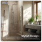 Baridi Pivot Shower Door 800 x 1850mm, 6mm Tempered Glass, Reversible - Chrome DH303