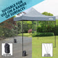 Dellonda 2x2m Pop-Up Gazebo Water Resistant Fabric w/Carry Bag/Rope/Stakes -Grey