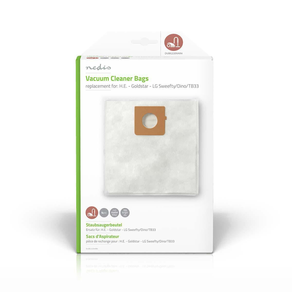 Nedis Vacuum Cleaner Bag H.E. to Goldstar to LG Sweefty/Dino/TB33 DUBG220VAR4