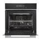 Sealey Baridi 60cm Built-In Fan Assisted, Single, Integrated 10 Function Electric Oven, Touchscreen Controls, 72L Capacity, Black/Stainless Steel DH200