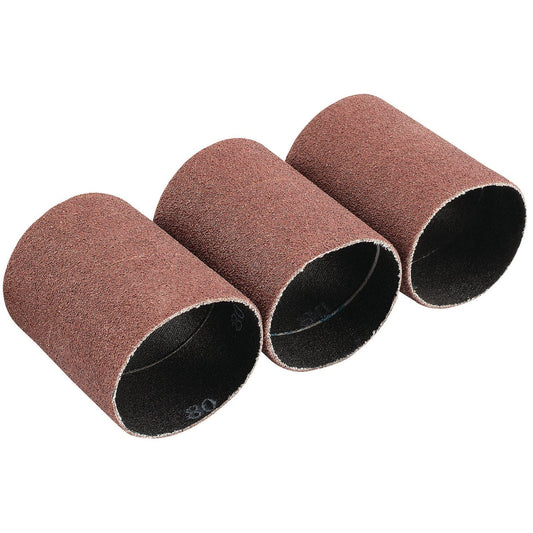 Draper Pack Of Three 80 Grit Aluminium Oxide Sanding Sleeves (45 X 60mm) - 93353