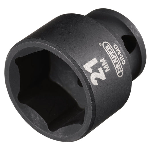 Draper HI-TORQ Metric Impact Socket, 3/8" Sq. Dr., 21mm