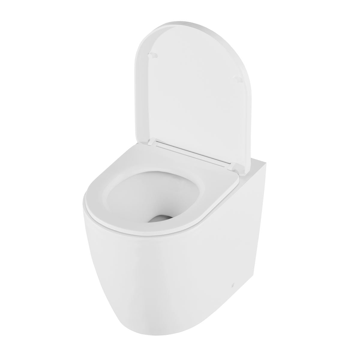 Baridi Back-to-Wall Toilet with Soft Close Seat & Rimless Flush � White DH334