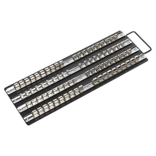 Sealey Socket Rail Tray Black 1/4", 3/8" & 1/2"Sq Drive AK271B