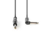 Nedis Unbalanced Audio Cable 6.35mm Male to 6.35mm Male Angled 3m Grey - COTH23005GY30