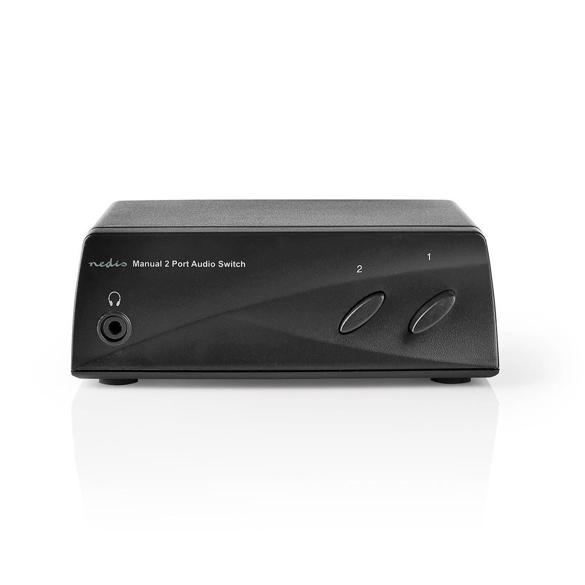 Analogue Audio Switch 2x RCA Stereo Input 1x RCA Stereo Output +Headphone Output