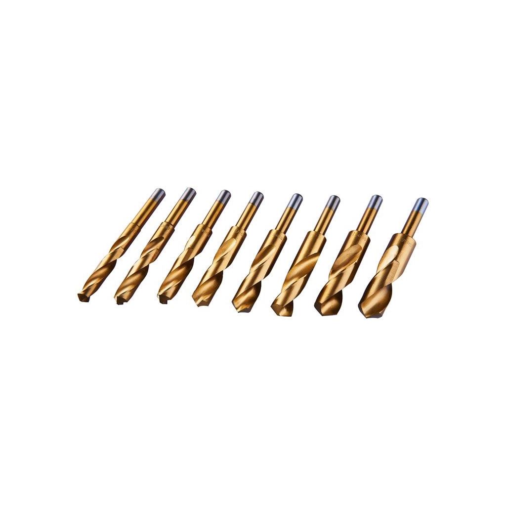 Amtech 8 Pieces Drill Bit Set 14-25mm High Speed Steel Shank Titanium - F1280