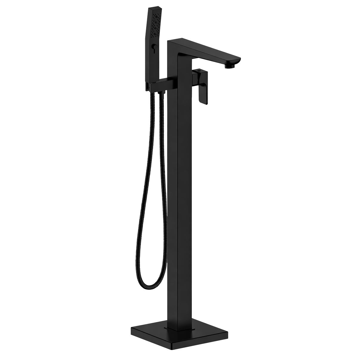 Baridi Freestanding Bath Mixer Tap with Shower - Matt Black DH401