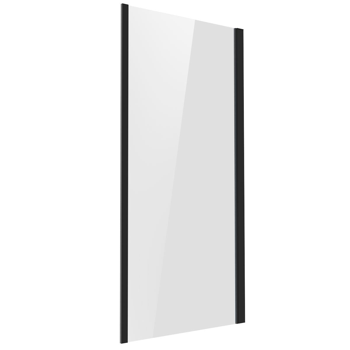 Baridi Side Panel for Sliding Shower Doors, 6mm Tempered Glass - Black DH297