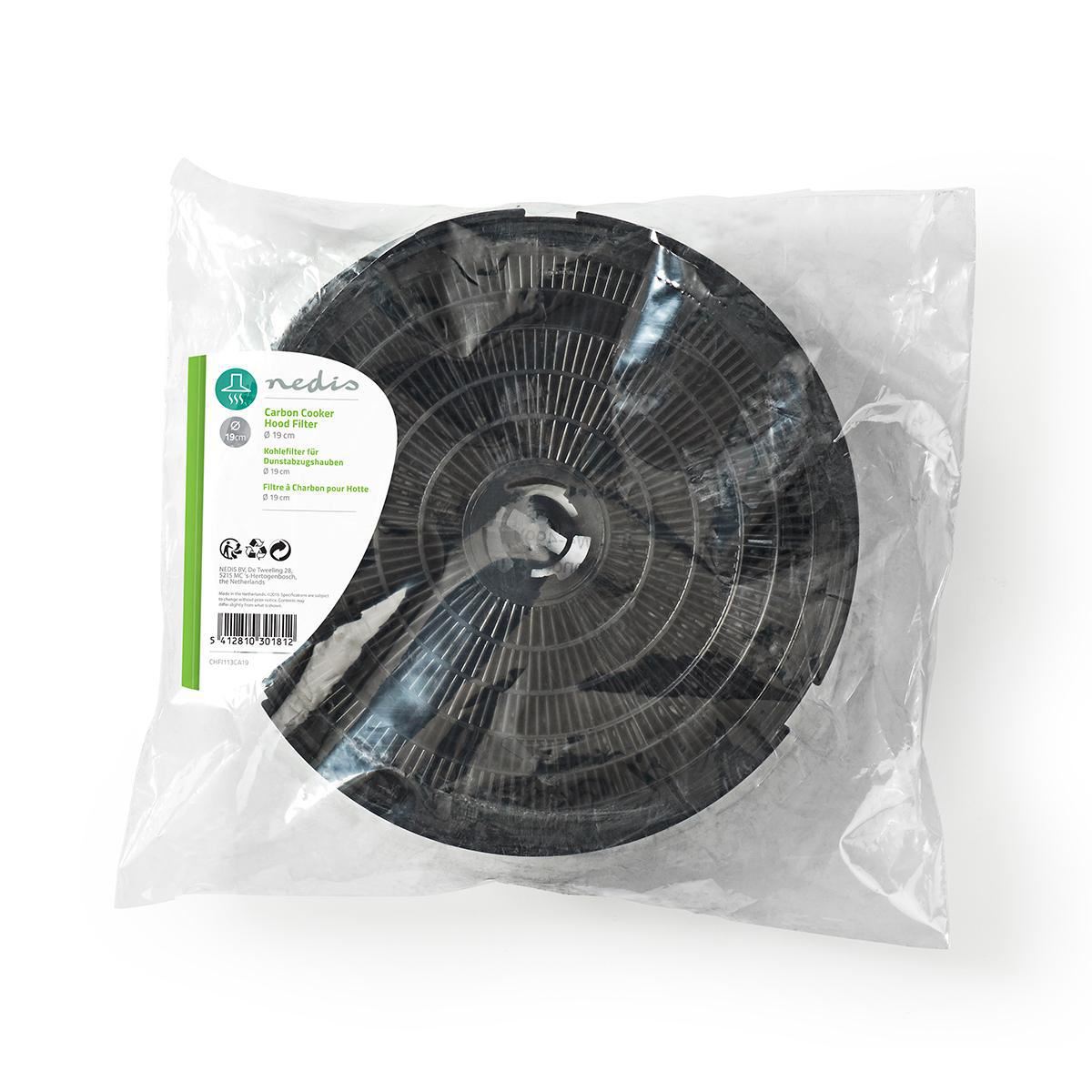 Nedis Cooker Hood Carbon Filter 19cm Diameter CHFI113CA19