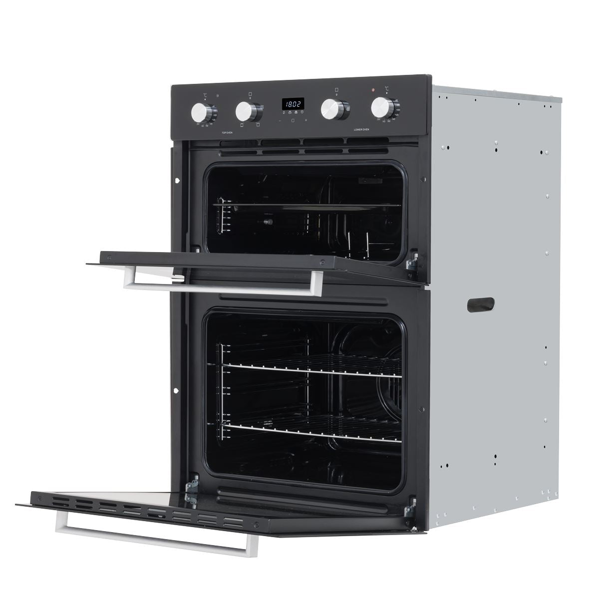 Baridi 72cm Built-Under Double Oven, 74L Capacity, Energy Rating A - Black DH278