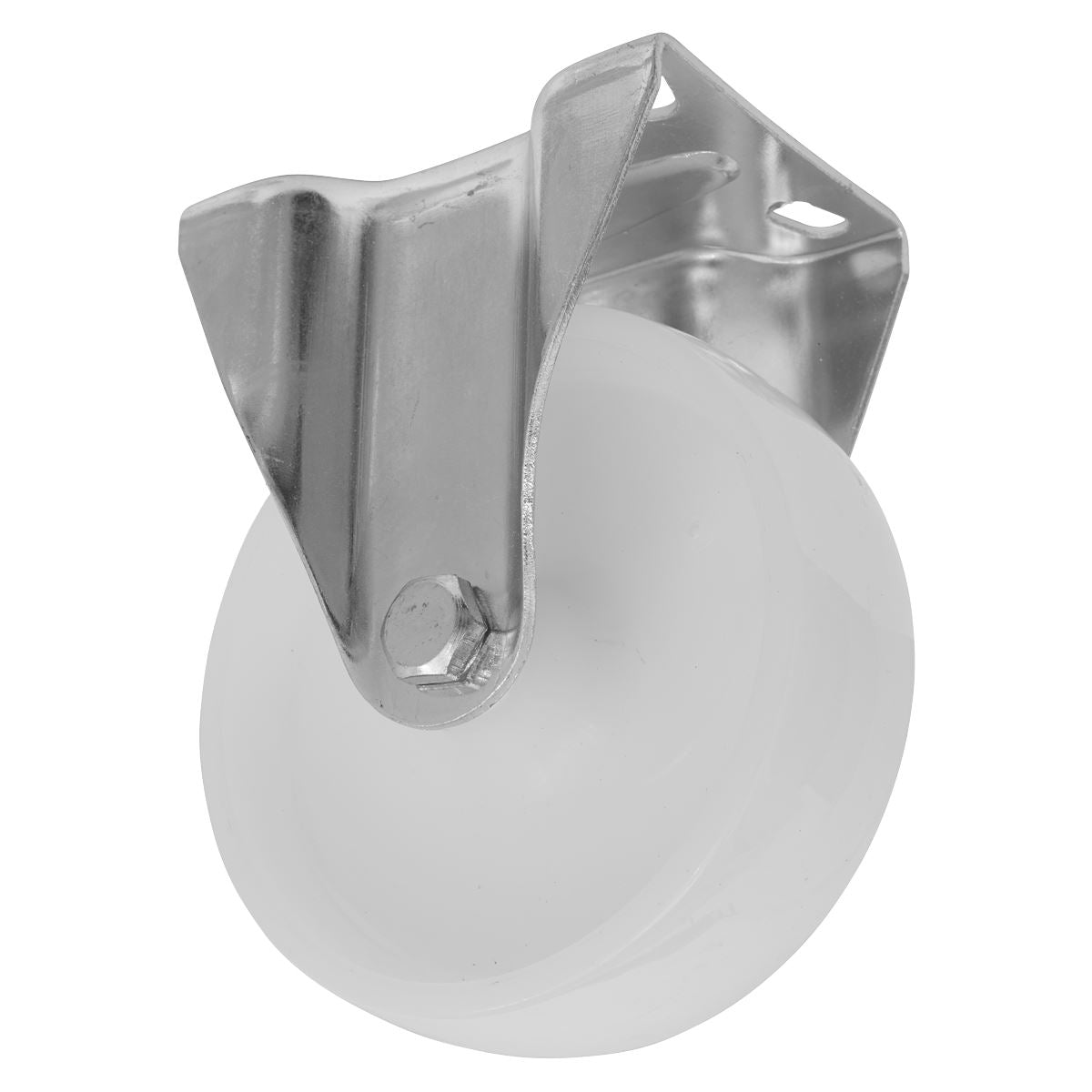 Sealey Heavy-Duty Nylon Castor Wheel Fixed Plate 125mm SCW4125FPEM