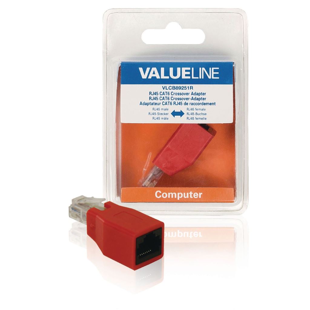 Glaxio Network adapter RJ45 male to RJ45 female red - VLCB89251R