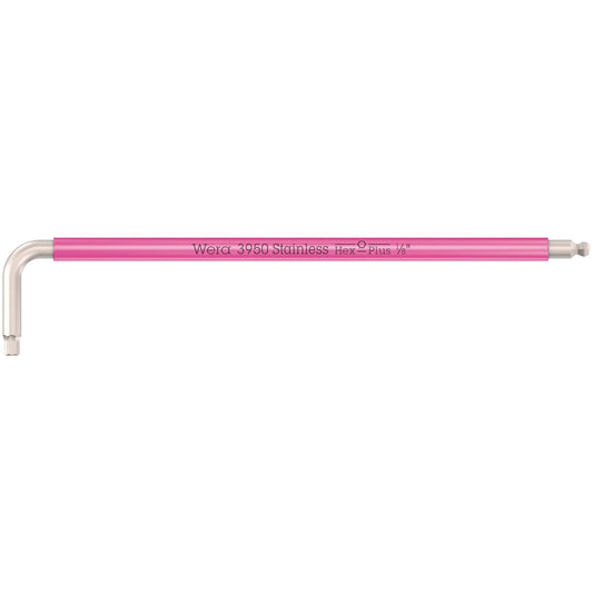 Wera 3950 Spkl Stainless Steel Multicolour Hex Key 1/8"  022852