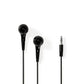 Nedis Wired Headphones 1.2m Round Cable In-Ear Black HPWD1001BK