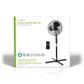 Nedis Stand Fan 40cm 3-Speed Oscillation 40W Adjustable height Shut-off Timer - FNST15CBK40