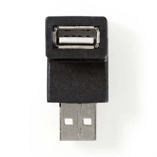 USB-A Adapter USB 2.0 USB-A Male USB-A Female 480Mbps Round Nickel Plated PVC