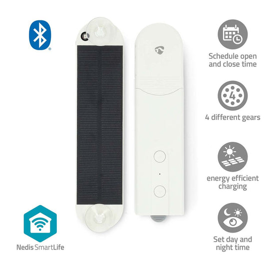 Nedis SmartLife Curtain Robot Cable System Roller/Roman blinds Solar/USB Powered