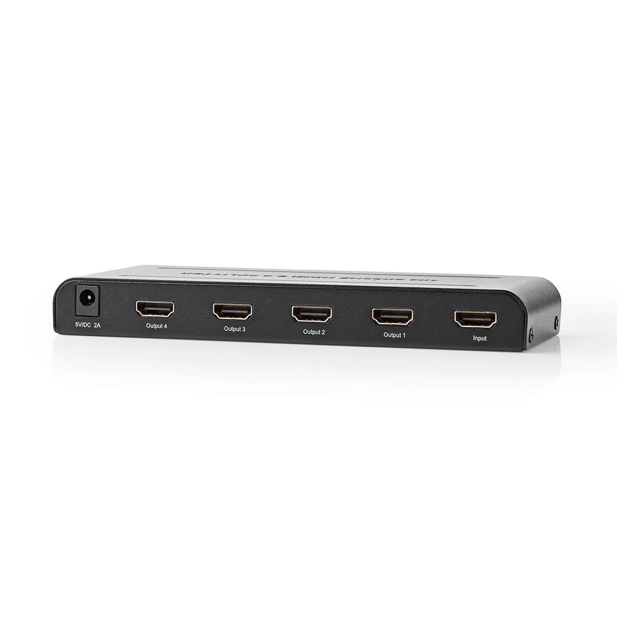 Nedis HDMI Splitter 4-Port HDMI Input 4x HDMI Output 4K@60Hz 18 Gbps Anthracite - VSPL3474AT