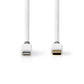 Nedis Apple Lightning Cable Apple Lightning 8-Pin Male to USB-C 2m White - CCBW39650WT20