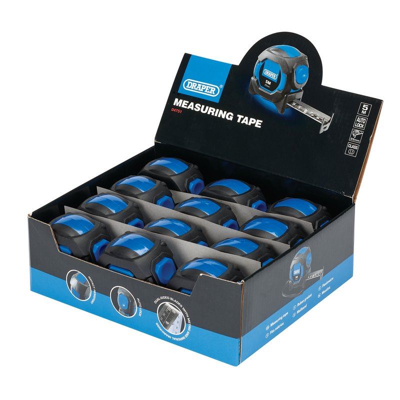 Draper Auto Tape Meas.5M/16Ft X 25mm AMTBB/12 - 04751