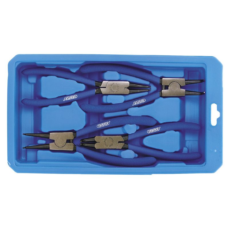 Draper 38999 49/4 4 Piece Internal and External Circlip Pliers Set