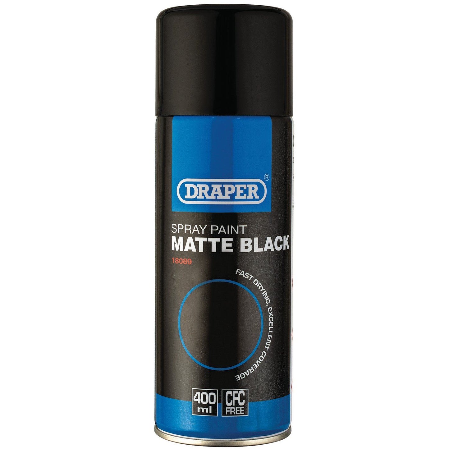 Draper Matt Black Spray Paint (400ml) ARE-MP - 18089