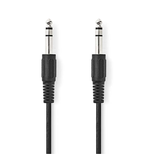 Nedis Stereo Audio Cable 6.35mm Male 6.35mm Male Nickel Plated 2m Round Label