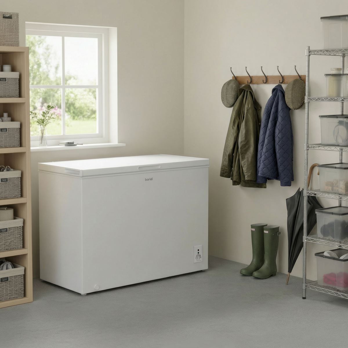 Baridi Freestanding Chest Freezer 254L Capacity - White DH258