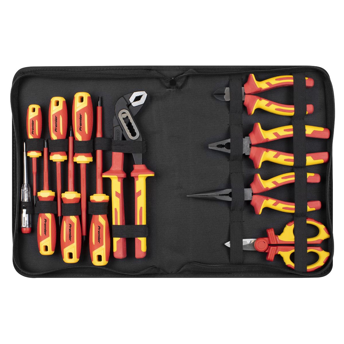 Sealey Premier Screwdriver, Pliers & Scissor Set 12pc - VDE Approved AK83463