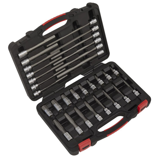Sealey Hex Socket Bit Set 30pc 3/8"Sq Drive - Platinum Series AK89000