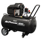 Sealey Air Compressor 100L V-Twin Oil Free Direct Drive 3hp SAC10002