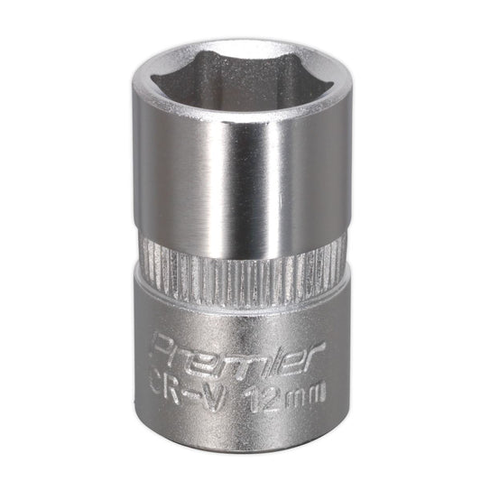 Sealey WallDrive Socket 12mm 3/8"Sq Drive S3812