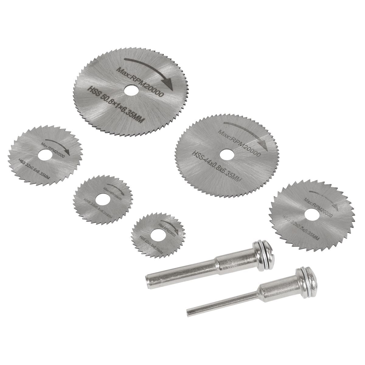 Sealey Rotary Drill Saw Blade Set 8pc RSBS08