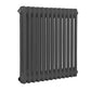Baridi Horizontal Traditional 2 Column Radiator 600 x 607mm � Anthracite DH357