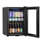 Baridi 60L Beer & Drinks Fridge with LED Light, Black and Glass Door DH62