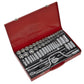 Sealey Socket Set 64pc 3/8" & 1/2"Sq Drive 6pt WallDrive - Met/Imp AK694