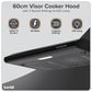 Baridi Visor Cooker Hood Extractor Fan 60cm - Black DH107