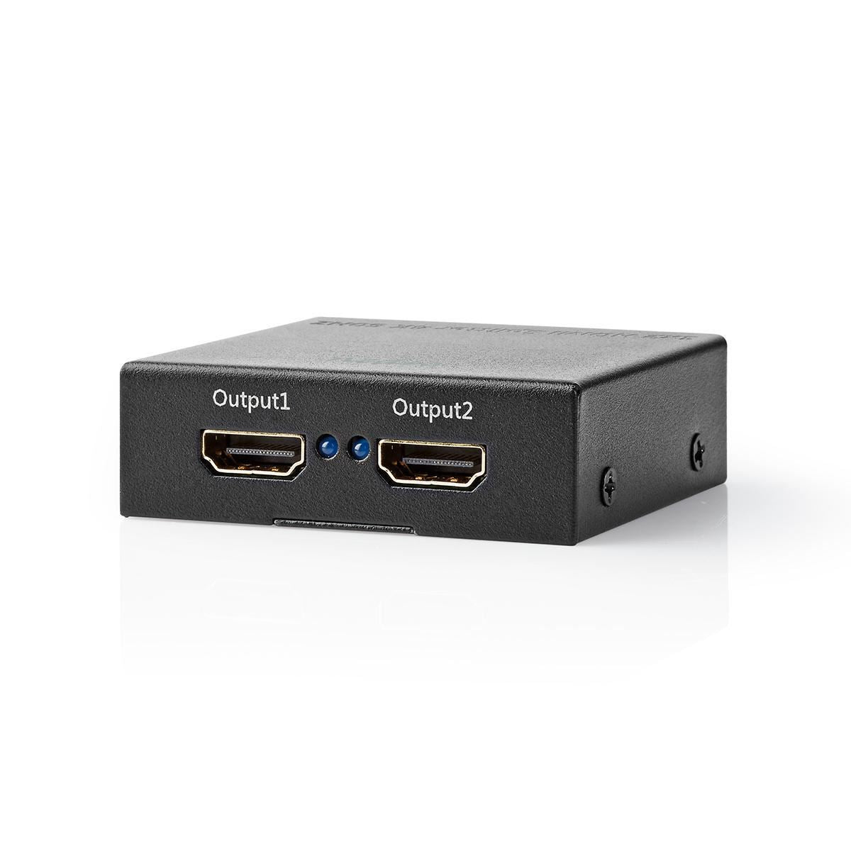 Nedis HDMI Splitter 2-Port to 1x HDMI Input 2x HDMI Output 4K2K@60FPS/HDCP2.2 - VSPL3472AT