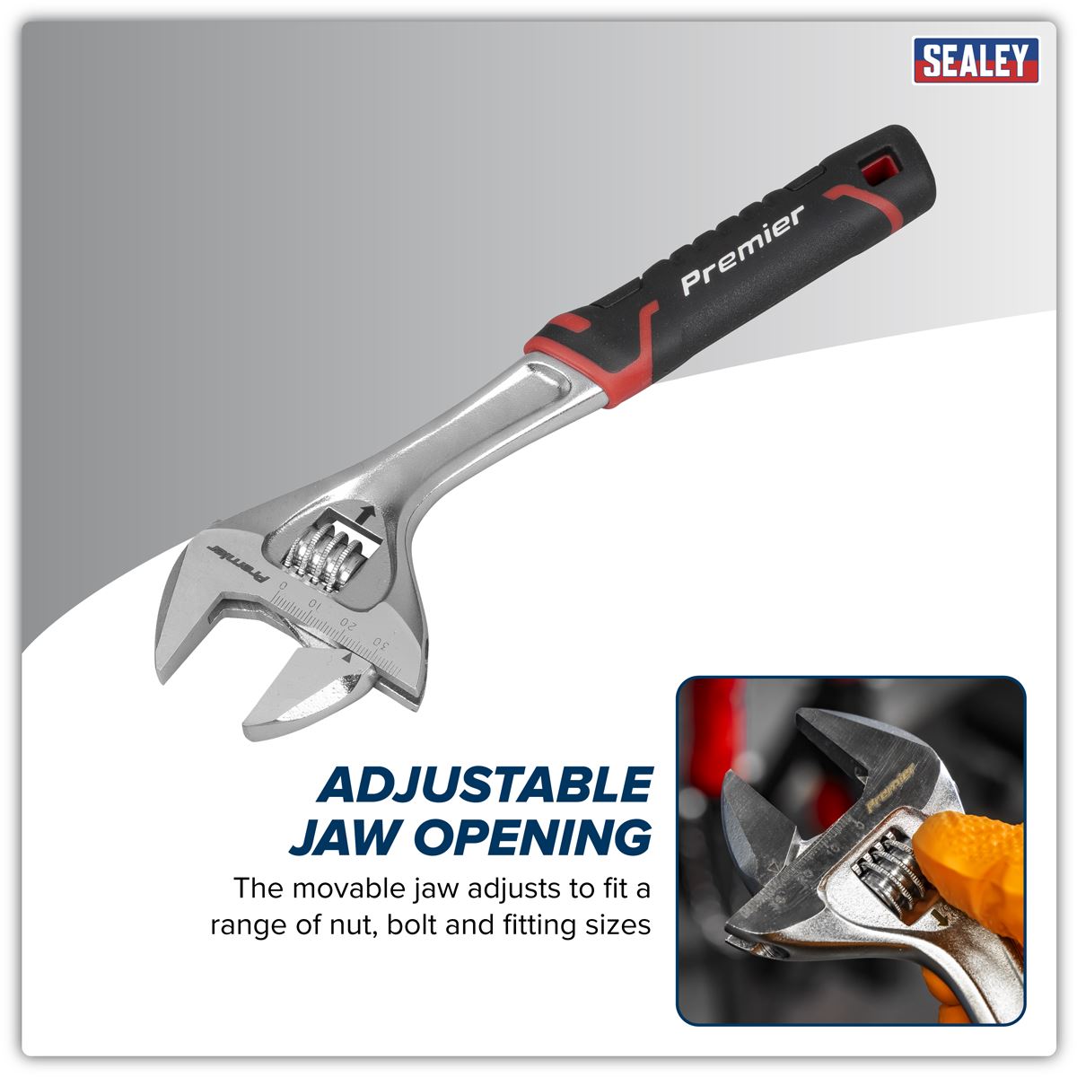 Sealey Premier Quick-Action Adjustable Wrench 250mm AK9571