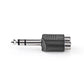 Nedis Stereo Audio Adapter 6.35mm Male to 2x RCA Female 10 pieces Black