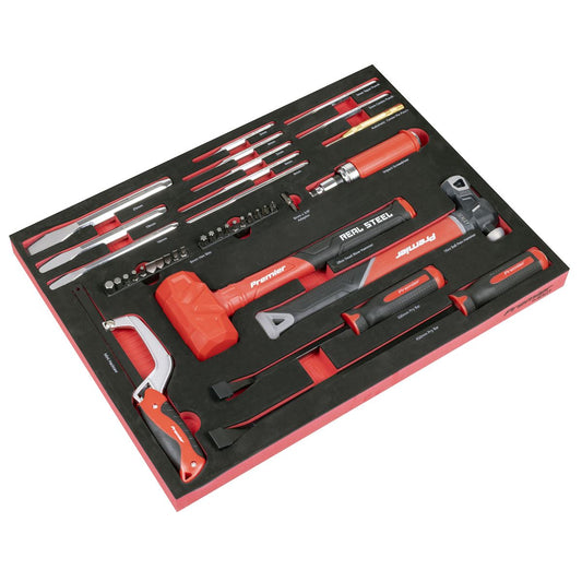 Sealey Premier Striking, Pry Bar, Impact Screwdriver Set with Tool Tray 39pc