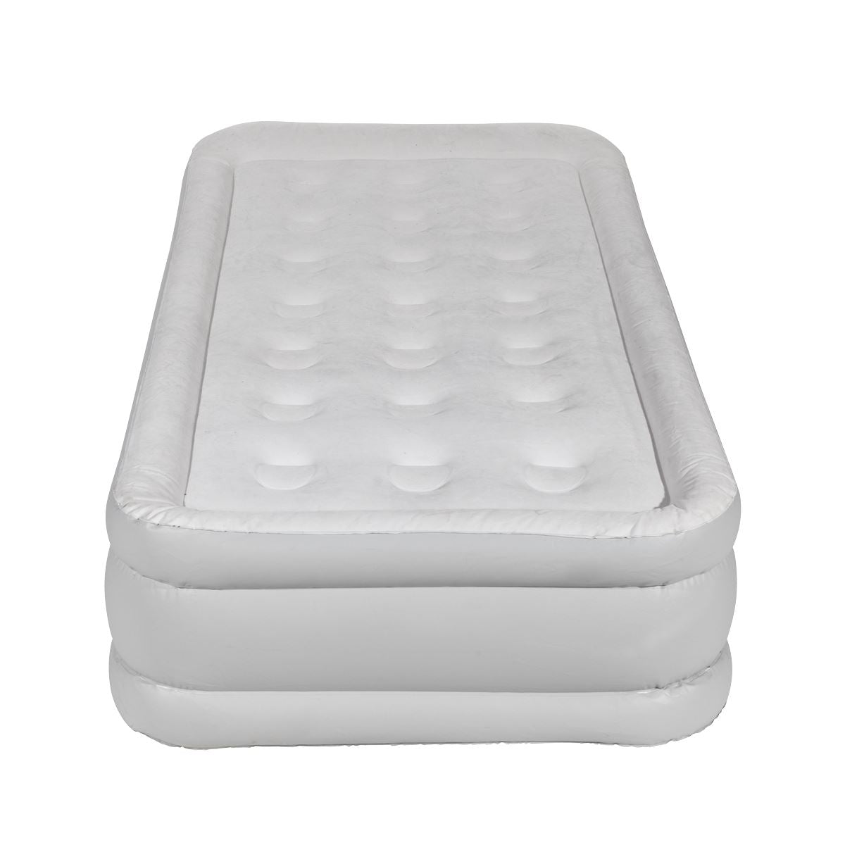 Sealey Dellonda, Single, Inflatable High Raised Flocked Air Bed, with Removable 230V Rapid-Air Electric Pump, Carry Bag, Self Inflation/Deflation and Coil Beam Construction, For Home and Camping, 196x97x47cm, DL144 DL144
